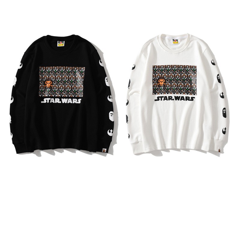 Bape Sweatshirt Black White M~2XL B15XC6705